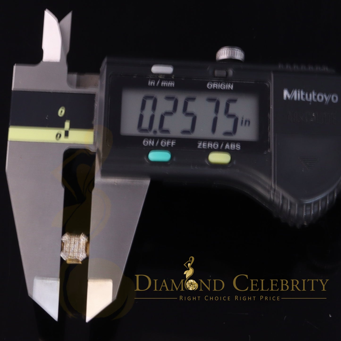 DiamondCelebritees 0.20ct Diamond Yellow 925 Sterling Silver Stud Earrings For Women's And Men's