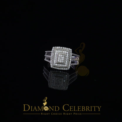 DiamondCelebritees 0.75CT Cubic Zirconia Sterling White Silver Round Engagement Women's Ring Size 7