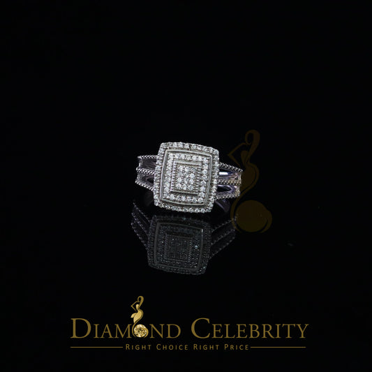 DiamondCelebritees 0.75CT Cubic Zirconia Sterling White Silver Round Engagement Women's Ring Size 7