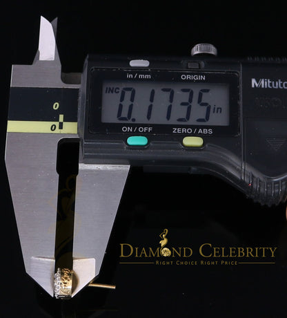 DiamondCelebritees Men's/Women's 10K Real Yellow Gold Real Diamond 0.50CT Stud Round Earring