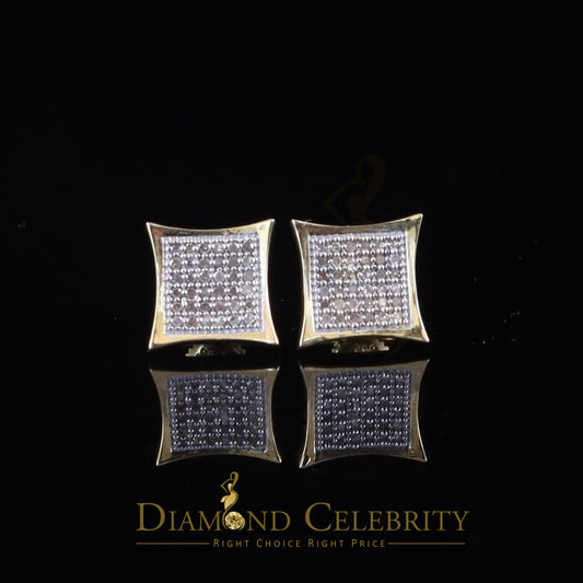 DiamondCelebritees 925 Sterling Silver 0.20ct Diamond Women's & Men's Yellow Kite Sutd Earrings