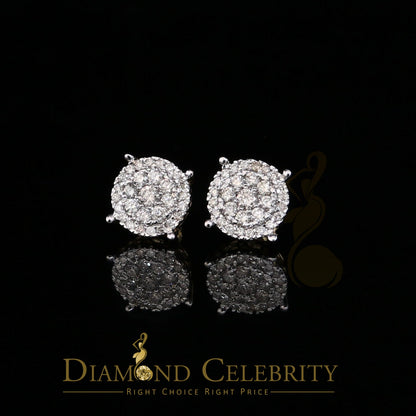 DiamondCelebritees Men's/Women's 10K Real Yellow Gold with 1.20CT Real Diamond Stud Earrings