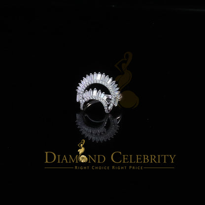 DiamondCelebritees 925 Sterling 1.25ct Cubic Zirconia White Silver Womens Ring Size 8