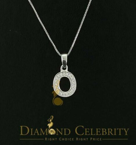 DiamondCelebritees Attractive Sterling SilverAll Alphabet Letter White Pendant with Cubic Zirconia