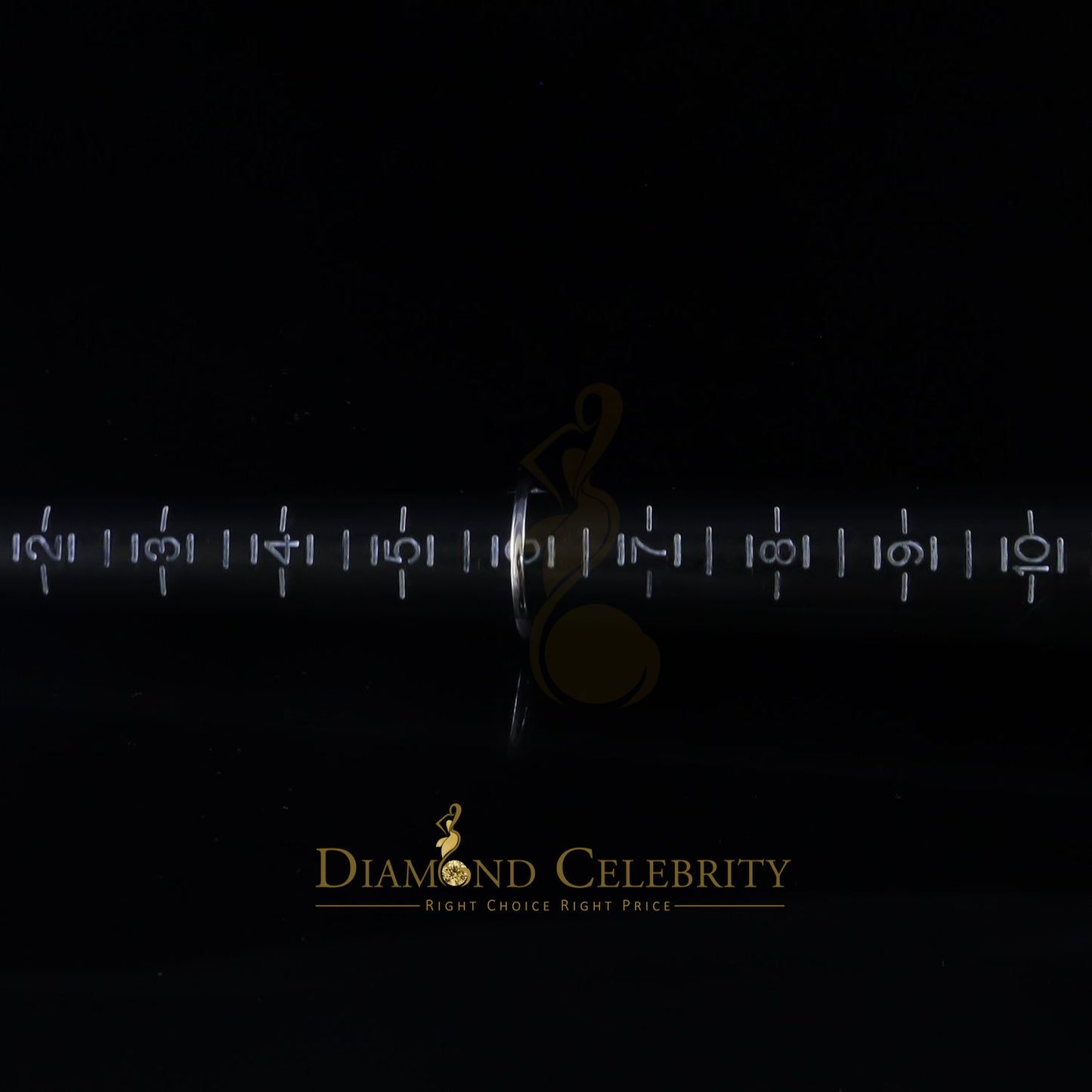 DiamondCelebritees 925 Sterling White Silver Shiny Hamsa 0.40ct Cubic Zirconia Women's Ring Size 6