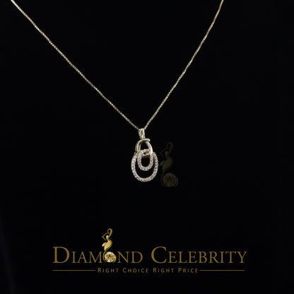 DiamondCelebritees Yellow Sterling Silver Attractive Charm FASHION Pendant 2.64ct Cubic Zirconia