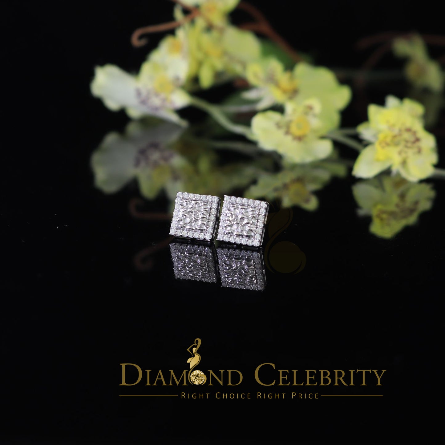 Diamondcelebritees 1.50ct Moissanite White 925 Sterling Silver Women's Hoop Earrings