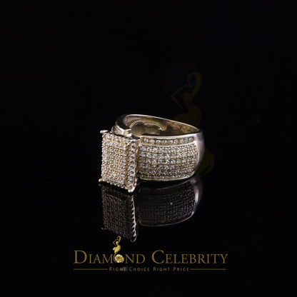DiamondCelebritees 2.03ct Cubic Zirconia 925 Yellow Silver Set Women's Engagement Ring Size 7