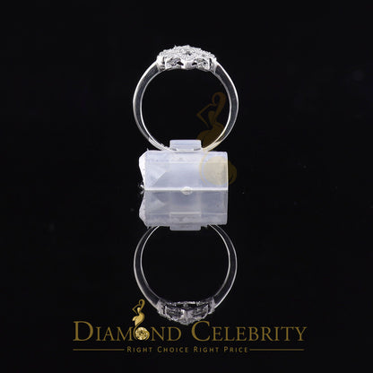 DiamondCelebritees White 925 Silver Saint 0.30ct Cubic Zirconia Womens Engagement Gifts Ring SZ 7