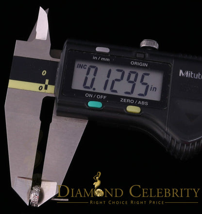 DiamondCelebritees 925 White Sterling Silver 0.10ct Diamond Hexagon Men's/Women's Stud Earrings