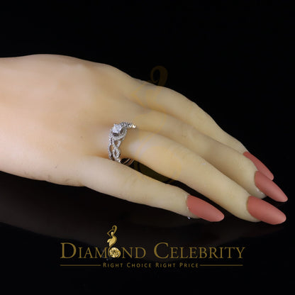 DiamondCelebritees 1.80ct Cubic Zirconia White 925 Sterling Silver Men's/ Women Bridal Rings Size 7
