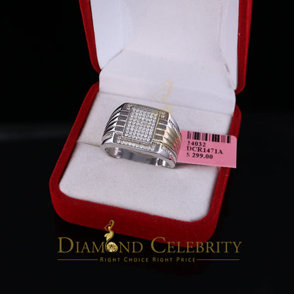 DiamondCelebritees 1.50ct Iced Out White Cubic Zirconia Fashion Luxury Big Ring For Men Size 11