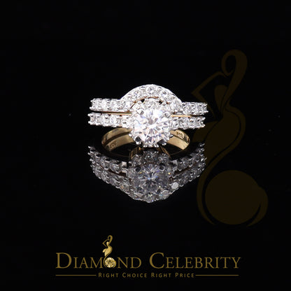 DiamondCelebritees 5.25ct Yellow 925 Sterling Silver Round Cubic Zirconia Women Bridal Ring Size 8