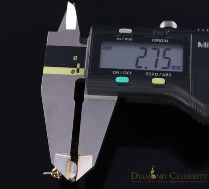 DiamondCelebritees 0.10CT Real Diamonds with 10K Real Yellow Gold Men's/Women's stud Earrings