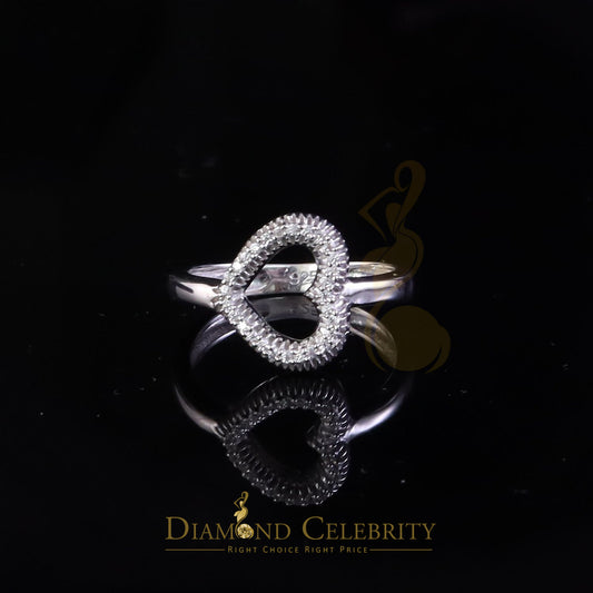 DiamondCelebritees White 925 Sterling Silver 0.22ct Cubic Zirconia Promise Heart Women's Ring SZ 7