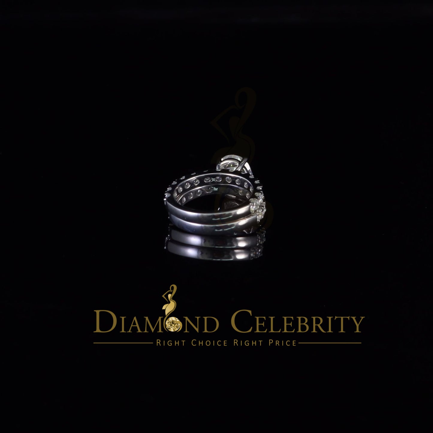 DiamondCelebritees White 7.00ct Moissanite 925 Silver Mens/Women Bridal Rings Oval Shape Size 8