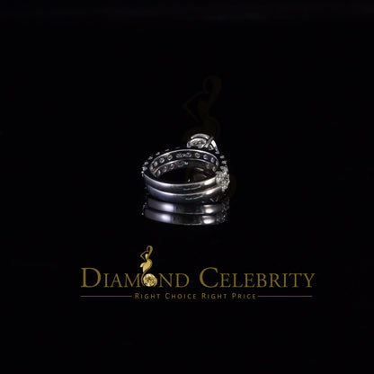 DiamondCelebritees White 7.00ct Moissanite 925 Silver Mens/Women Bridal Rings Oval Shape Size 8