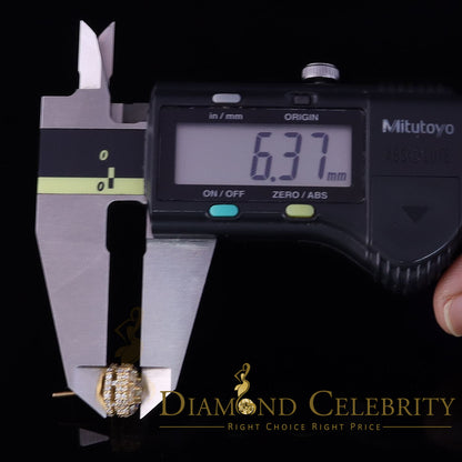 DiamondCelebritees  Round Style Earring 2.00ct Cubic Zirconia 925 Sterling Silver Yellow for He/She