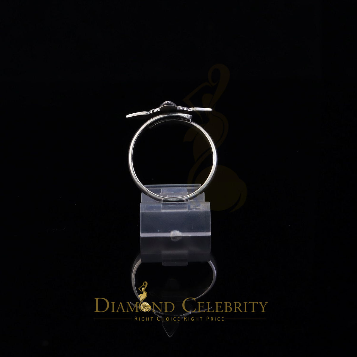 DiamondCelebritees White 925 Sterling Silver Witch Knot Geometric Style Women's Ring SZ 9