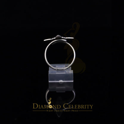 DiamondCelebritees White 925 Sterling Silver Witch Knot Geometric Style Women's Ring SZ 9