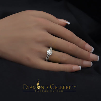 DiamondCelebritees 1.50ct Cubic Zirconia White 925 Sterling Silver Women's Engagement Rings Size 7