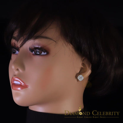 DiamondCelebritees Bugget Earrings 10k Real Yellow Gold 1.50ct Vvs 'D' Color Genuine Moissanite