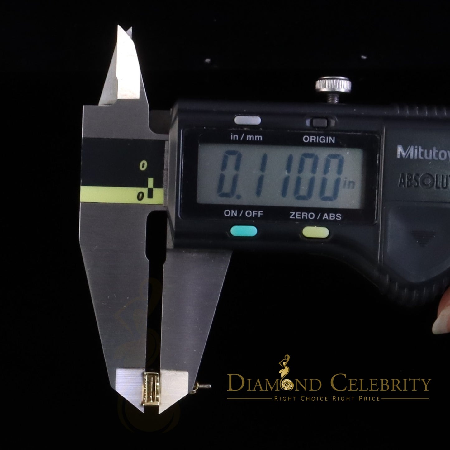 DiamondCelebritees 925 Sterling Yellow Silver 0.15ct Diamond Womens and Men's Square Stud Earrings