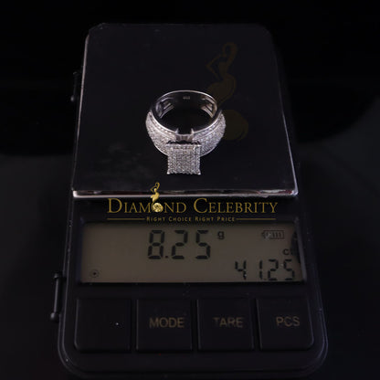 DiamondCelebritees Diamond Celbrity 2.03ct Cubic Zirconia White Silver Womens Square Ring Size 7