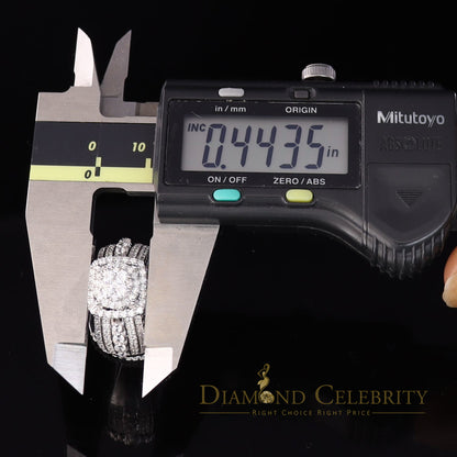DiamondCelebritees White Sterling Silver 3.50ct Round Cubic Zirconia Double Bridal Womens Ring SZ7