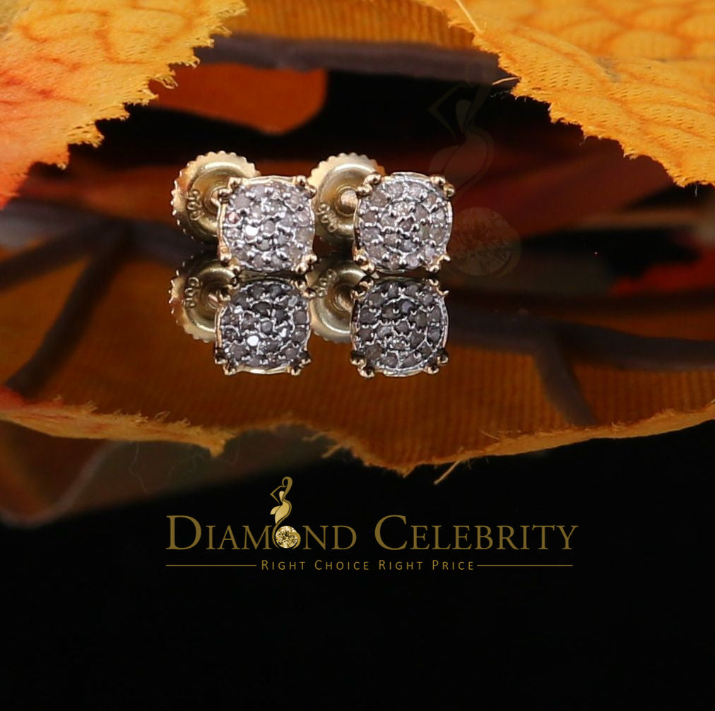 DiamondCelebritees 0.10 ct Round Diamond Collection 925 Sterling Silver Yellow For Women's Earrings