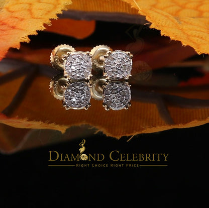 DiamondCelebritees 0.10 ct Round Diamond Collection 925 Sterling Silver Yellow For Women's Earrings