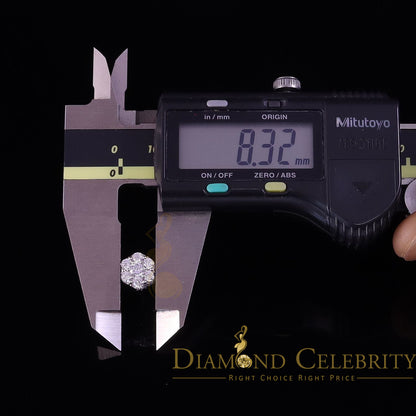 DiamondCelebritees  1.50ct Cubic Zirconia 925 White Silver Sterling Hip Hop Floral Women's Earrings