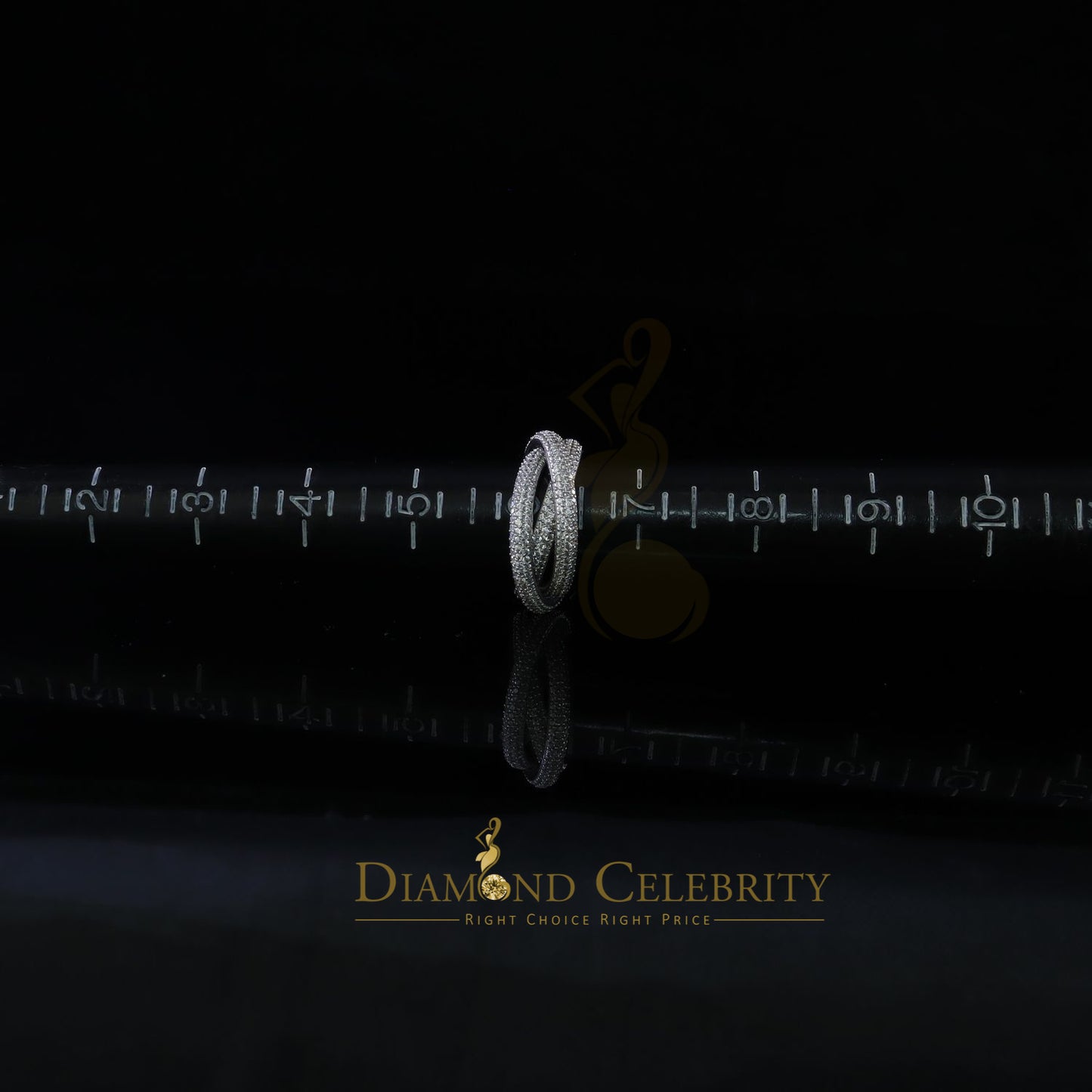 DiamondCelebritees 925 Sterling White Silver 3.10ct Cubic Zirconia 3 Piece Women's Ring Size 06