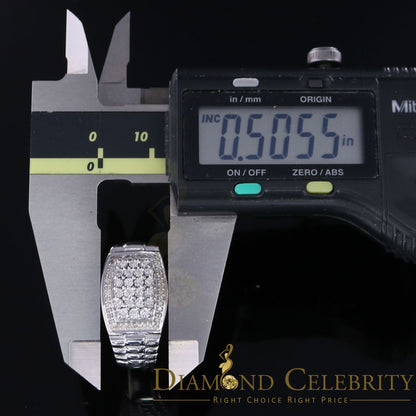 DiamondCelebritees 0.25 CT Real Diamond 925 Sterling White Silver With Fashion Men's Ring Size 10