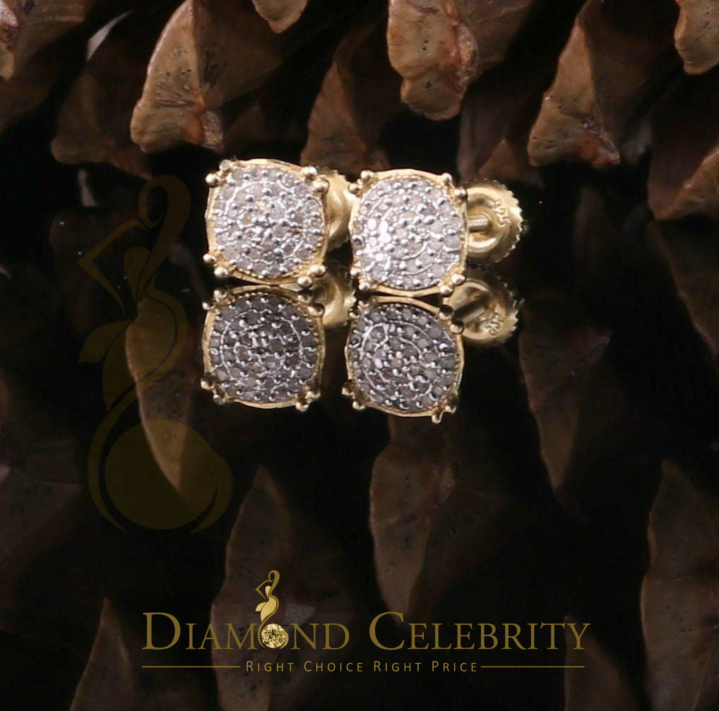 DiamondCelebritees 0.15ct Diamond 925 Sterling Silver Yellow For Men's / Women's Round Earrings