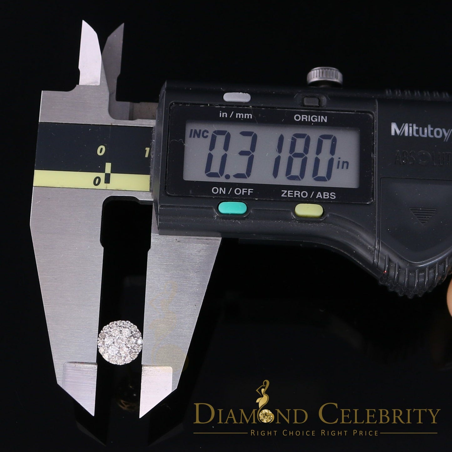 DiamondCelebritees Beautiful 10K Real Yellow Real Diamond 0.55CT Men's/Women's Stud Round Earring