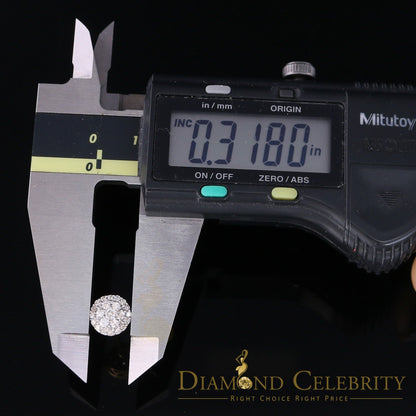 DiamondCelebritees Beautiful 10K Real Yellow Real Diamond 0.55CT Men's/Women's Stud Round Earring