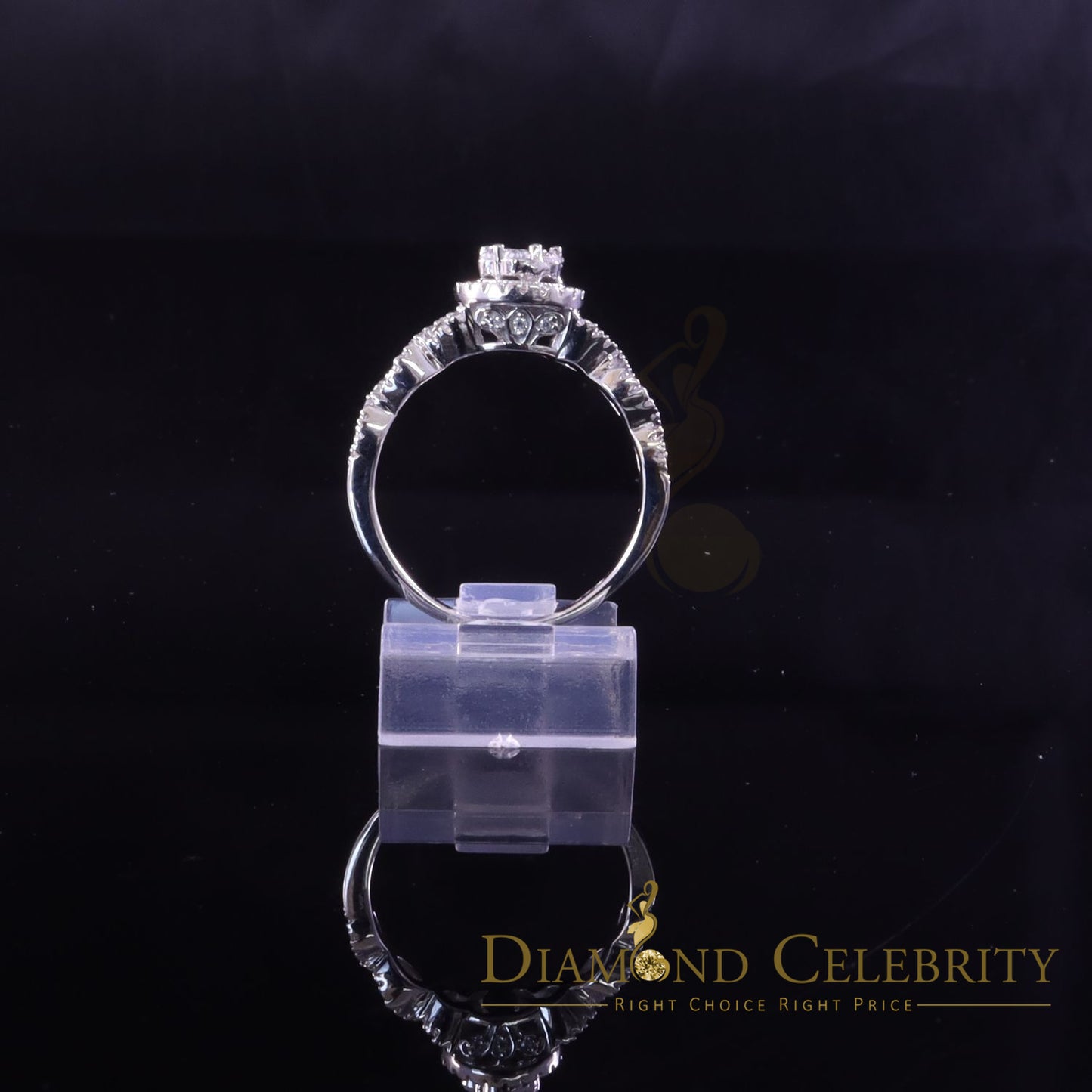 DiamondCelebritees 1.50ct Cubic Zirconia White 925 Sterling Silver Women's Engagement Rings Size 7