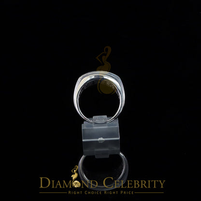 DiamondCelebritees  Diamond Celebrity 925 White Sterling Silver 27 Cubic Zirconia Men's Ring Size 8