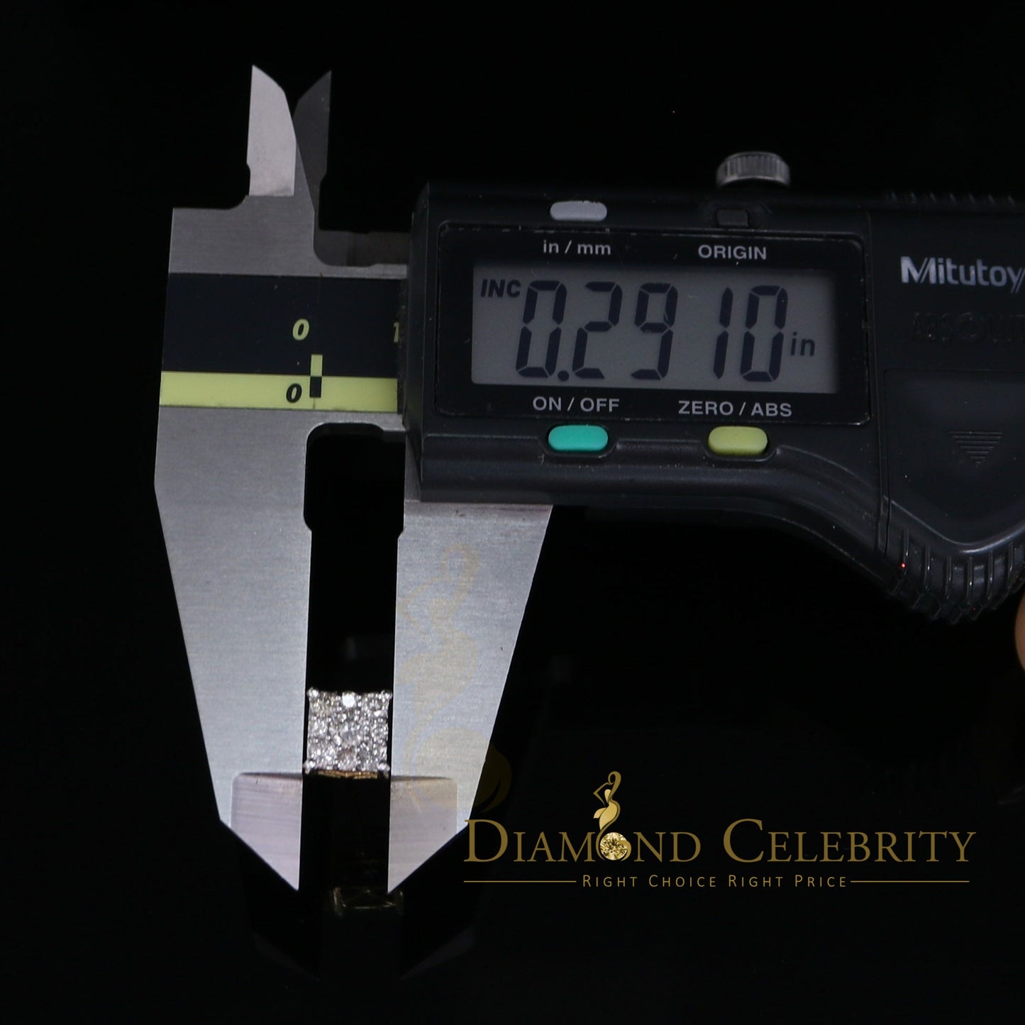 DiamondCelebritees 10K Real Yellow Gold Real Diamond 0.75CT Men's/Women's Stud Square Earring