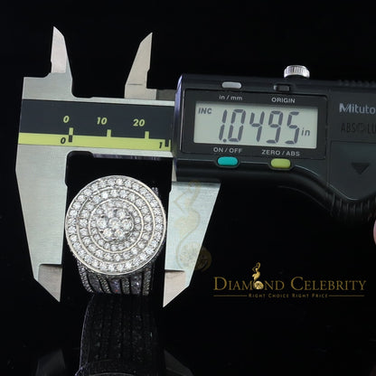 DiamondCelebritees 925 Sterling White Silver Cubic Zirconia 25.0ct Engagement Band Rings Men Size12