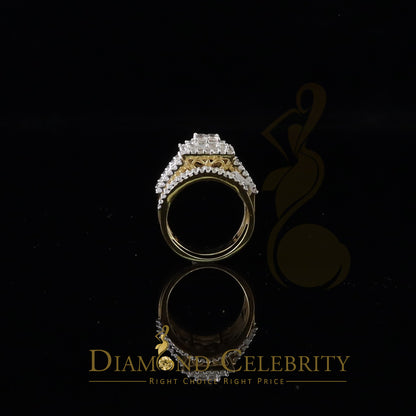 DiamondCelebritees 925 Sterling Yellow Silver Square 5.0ct Cubic Zirconia Bridal Womens Ring Size 7