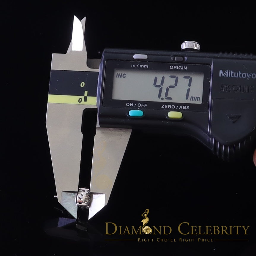 DiamondCelebritees 10K Real White Gold Real Diamond 0.60CT Men's/Women's Stud Round Earring