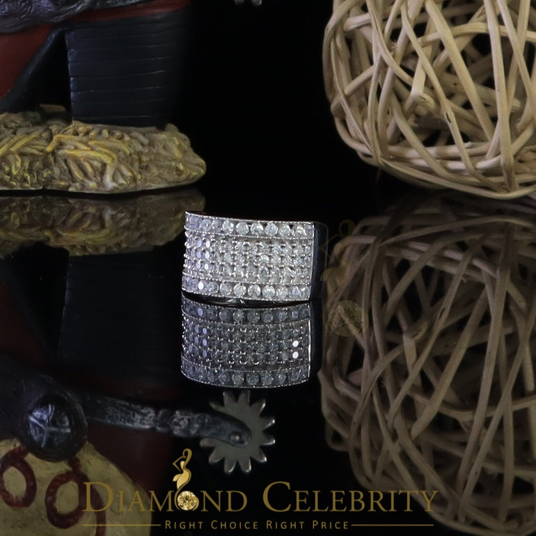 DiamondCelebritees White Cubic Zirconia 2.20ct Hip Hop Rapper Engagement Ring For Men's/Womens SZ 8