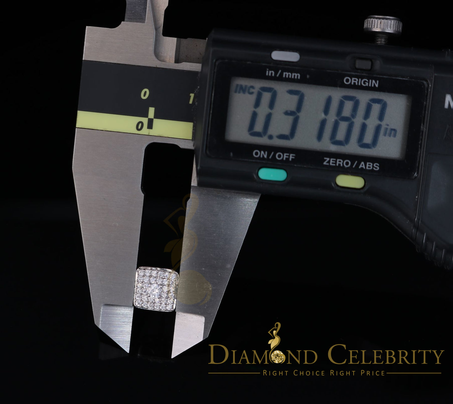 DiamondCelebritees  White 925 Silver 0.81ct Cubic Zirconia Women's & Men's Hip Hop Square Earrings