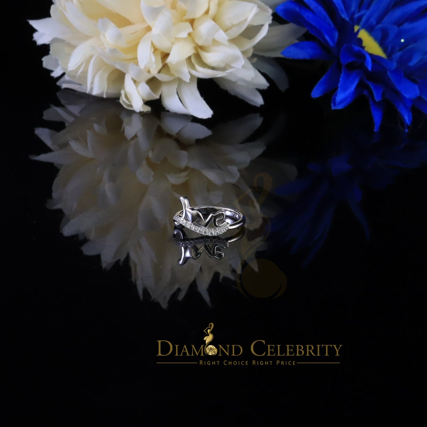 DiamondCelebritees White 925 Sterling Silver 0.25ct Cubic Zirconia Womens Engagement Love Ring SZ 6