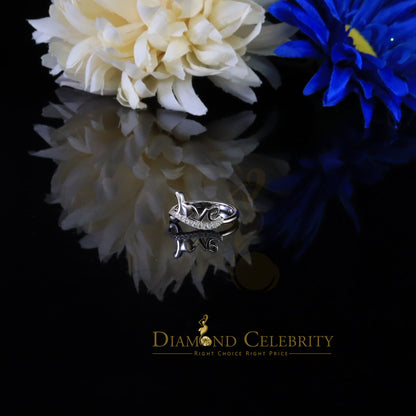 DiamondCelebritees White 925 Sterling Silver 0.25ct Cubic Zirconia Womens Engagement Love Ring SZ 6