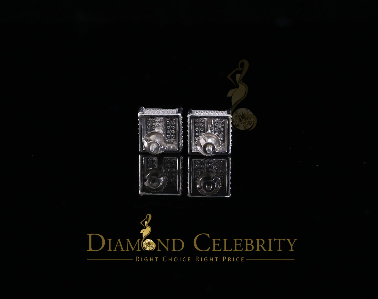 DiamondCelebritees 925 Sterling Silver 0.20ct Diamond White Stud Men's/ Women's Earrings