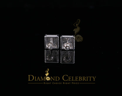 DiamondCelebritees 925 Sterling Silver 0.20ct Diamond White Stud Men's/ Women's Earrings