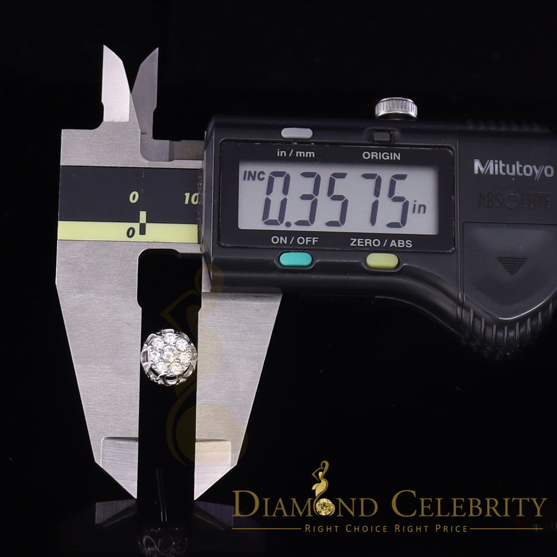 DiamondCelebritees  1.14ct Cubic Zirconia 925 White Silver Women's & Men's Hip Hop Flower Earrings